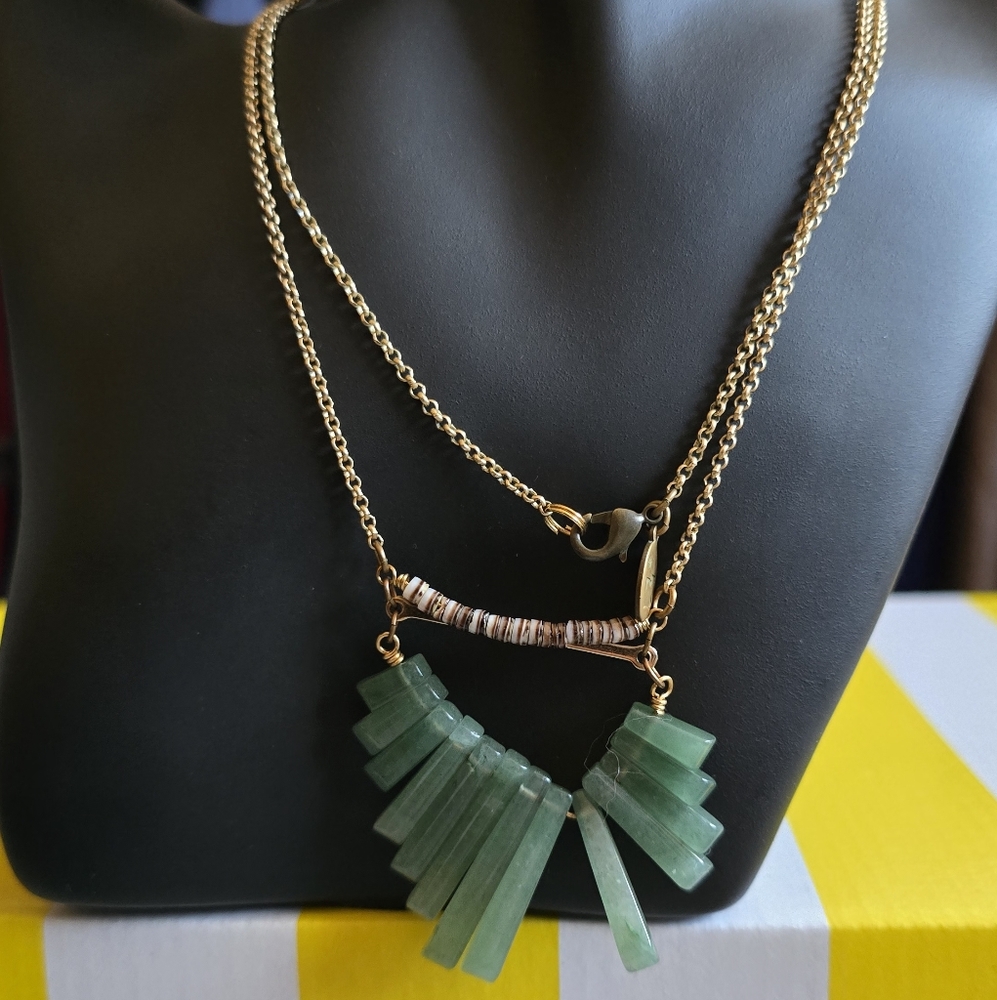 Larissa Loden Elegant Green Pendant Necklace